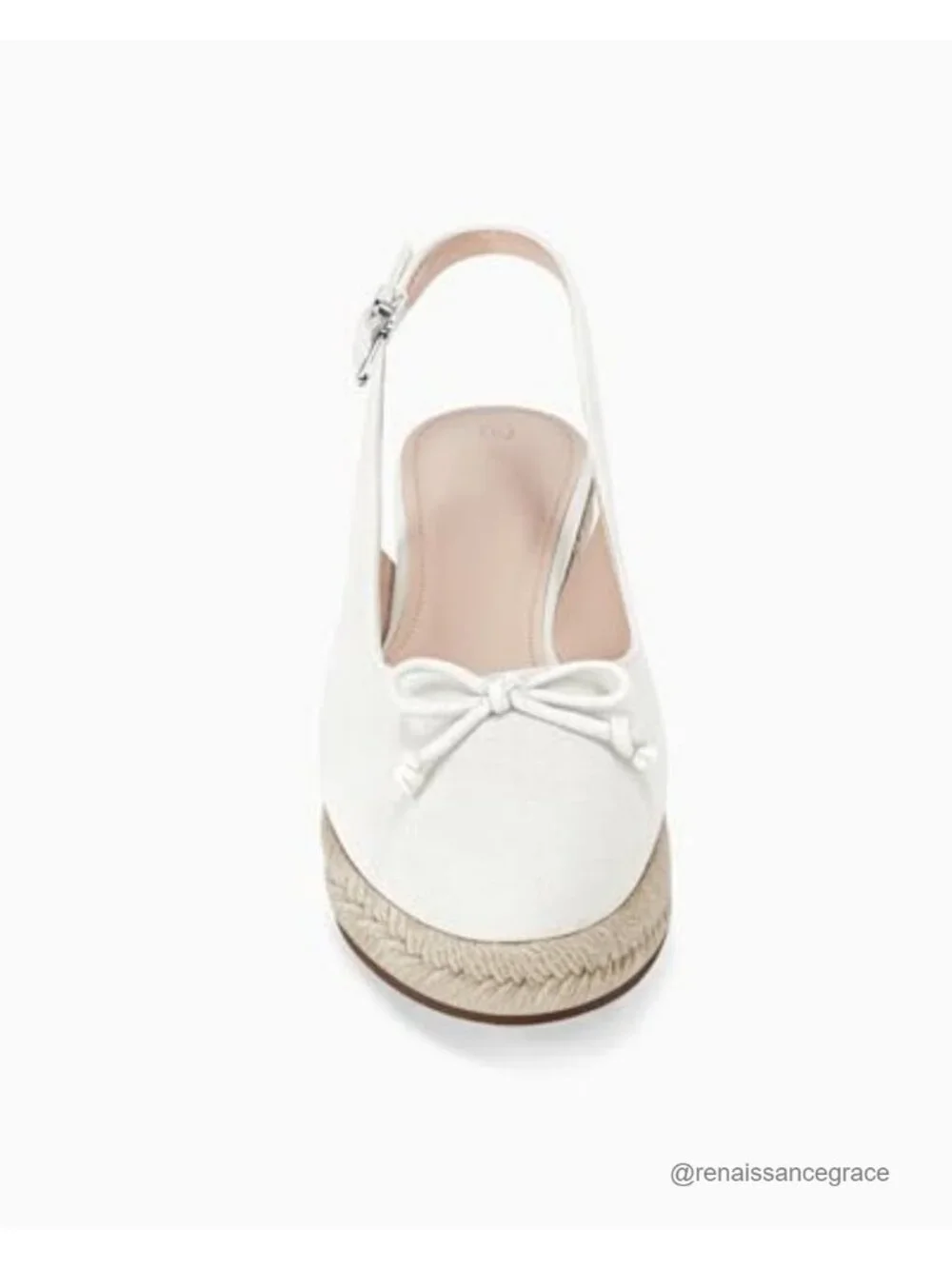 Womens Espadrilles Wedges Slingback Closed Toe Canvas Bow Platform Summer Shoes